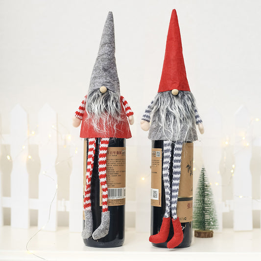 Christmas Wine Bottle Table Decoration