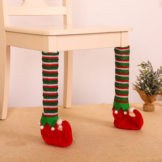 Striped Elf Table Legs Decoration
