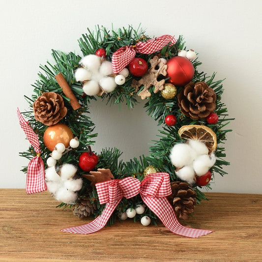 Christmas Door Garland with Bow