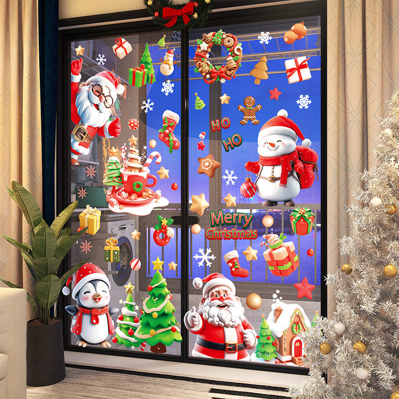 Christmas Static-Cling Window Decoration Set