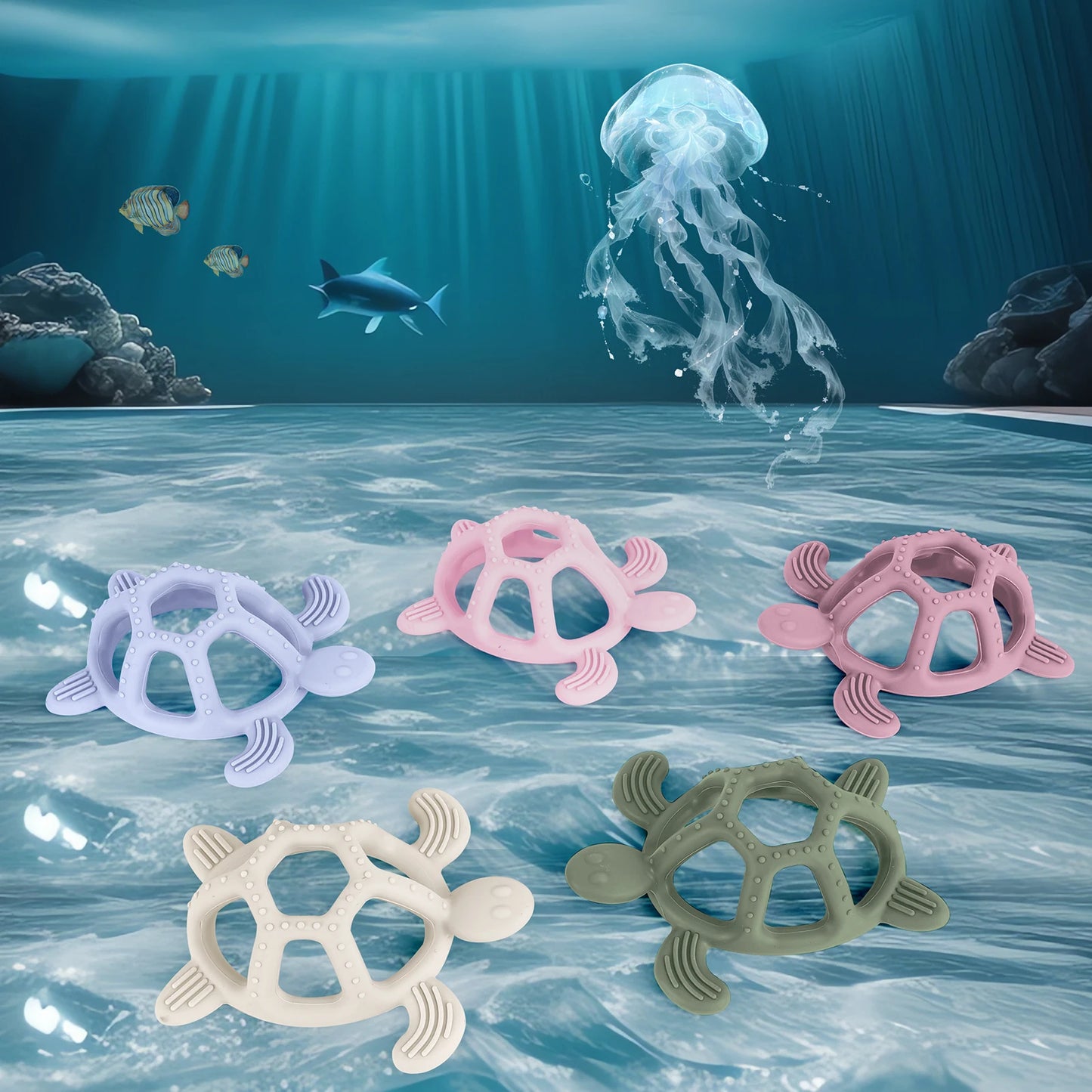 Silicone Turtle Teether