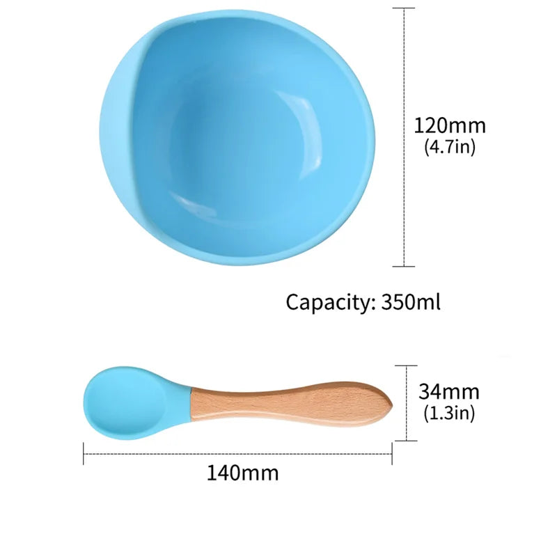 Silicone Suction Bowl & Spoon