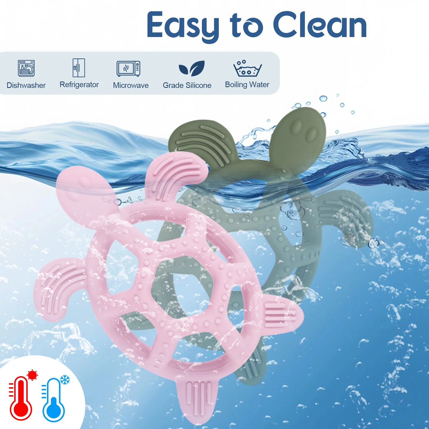 Silicone Turtle Teether